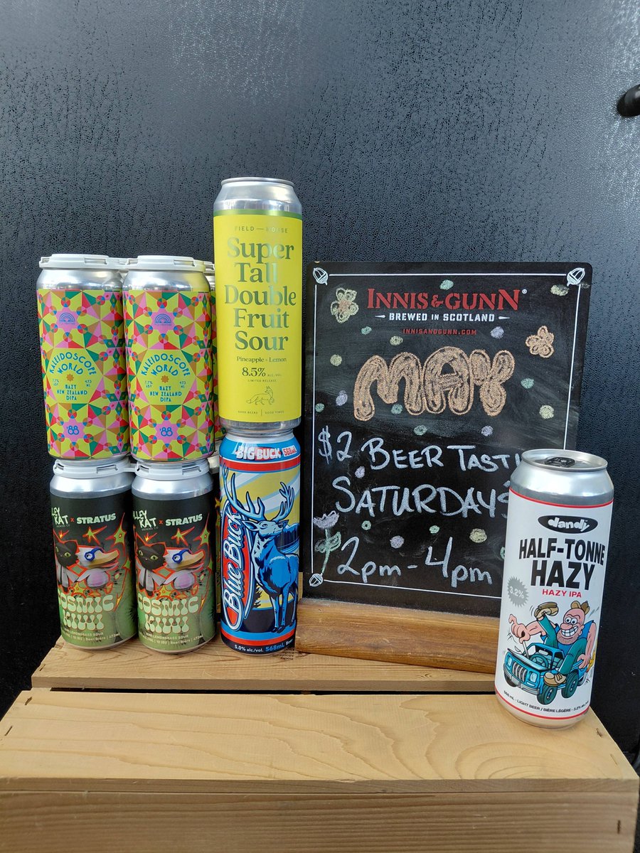 Tracksidebeer's tweet photo. 🤩Tasting Tomorrow!🤩

Come down tomorrow between 2-4pm to join our Saturday Tasting! It takes 7 minutes and you're sure to find a new favorite 😍 $2 gets you all five and you'll get 5% off ANY beer purchase. 

See you tomorrow! https://t.co/dRq3GNtv3L