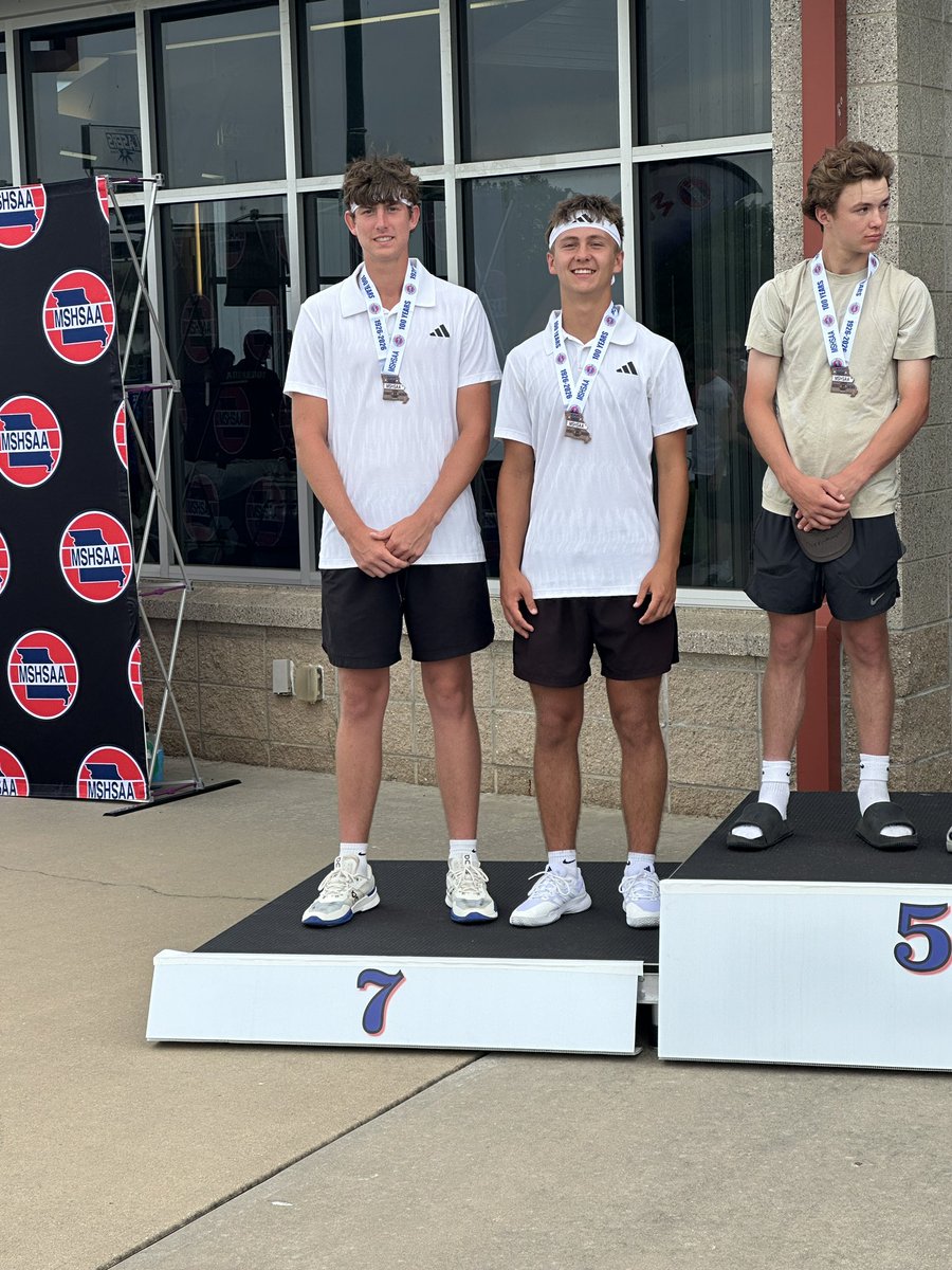 Forsyth_Tennis's tweet photo. Congratulations to Griffin Coen and Ryan Deroo for finishing 7th in Class 1 Doubles. https://t.co/uUd4YTQQdt