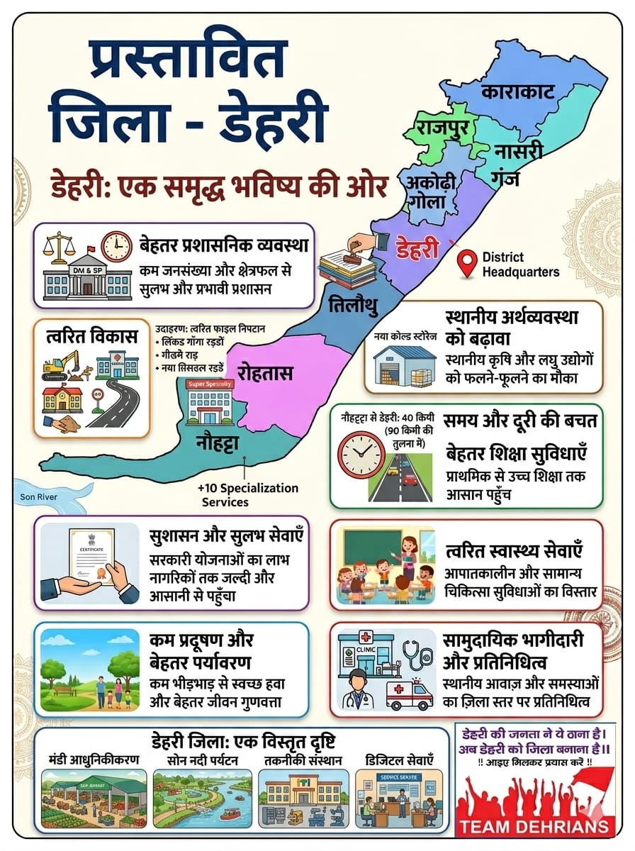 TEAM__DEHRIANS's tweet photo. @Amitkum25922089 @Chandanmba2009 @Teamdehria59097 @yadavtejashwi @laluprasadrjd @LalanSingh_1 @RJD_BiharState @Jduonline @dm_rohtas @RohtasPolice @shahabad_police @BiharCabinet @AshokChoudhaary @narendramodi @samrat4bjp @BJP4Bihar @gadbihar @teamdehrians_ @Dehri_develpmnt @dehri_lovers @DehriNagar @dehrionsonecity @badhe_chalo @jitanrmanjhi @JitanramMajhi @SanjayJhaBihar @VijayKrSinhaBih @INCIndia @BiharHomeDept @CMBiharNK @VijayKChy @TawdeVinod @jansuraajonline @ChetanAmohan @PrashantKishor @Bijendra_ydv @IPRDBihar @VigilanceBihar @PMOIndia @DilipJaiswalBJP @AmitShah @officecmbihar @sanjay_saraogi @NitinNabin @mishranitish @samrat4CM @samrat4bjp
अब तो कुछ दिन हो गये आपको मुख्यमंत्री बने हुये l डेहरी क़ो जिला बनाने की माँग 1972 से ही हो रही है @gadbihar
प्रभारी मंत्री @AshokChoudhaary 
डेहरी क़ो जिला बनाने की माँग पूरा किया जाये @VijayKChy आने वाले दिनों मे प्रदर्शन बहुत तेज़ होगा जिसकी जवाब देहीं आपकी होंगी l https://t.co/wUTS7x0C2l