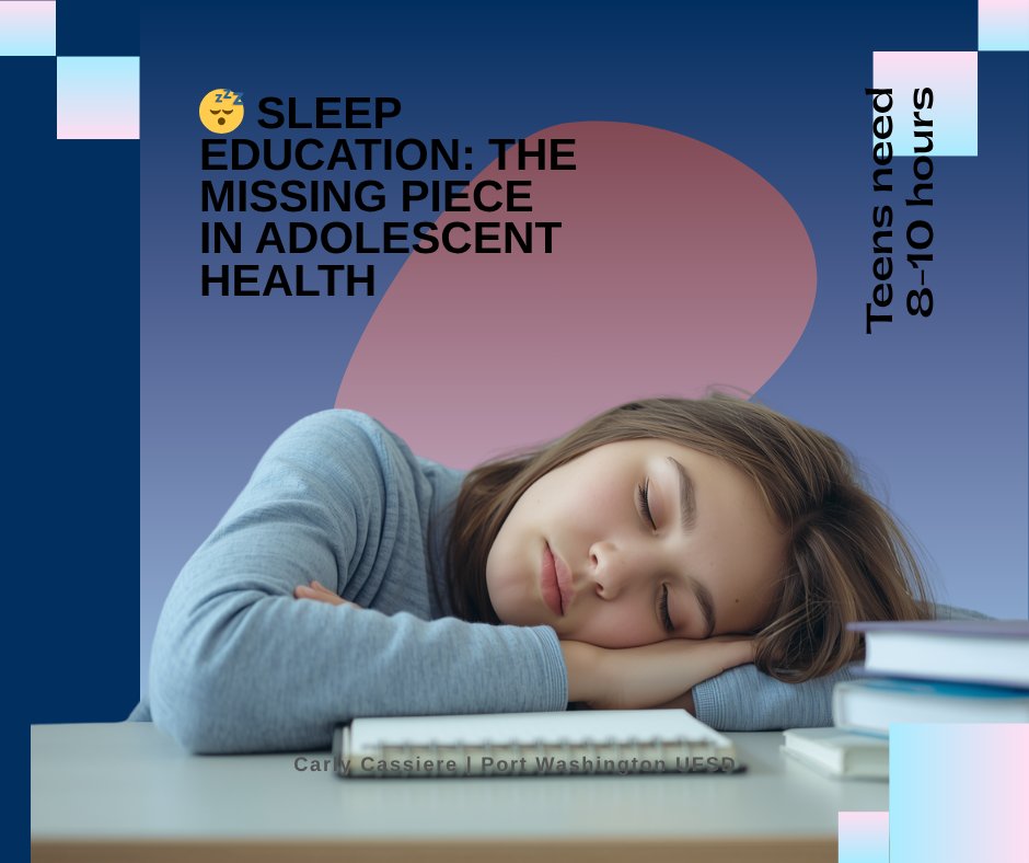 Real_CollabED's tweet photo. Sleep is a key part of adolescent health, often overlooked. 😴 Teaching sleep habits and routines can boost learning and well-being.

How do you address sleep in your classroom? Read more: https://t.co/b5Py1VCYQQ

#HealthEducation #StudentWellness https://t.co/ifWagff1DD