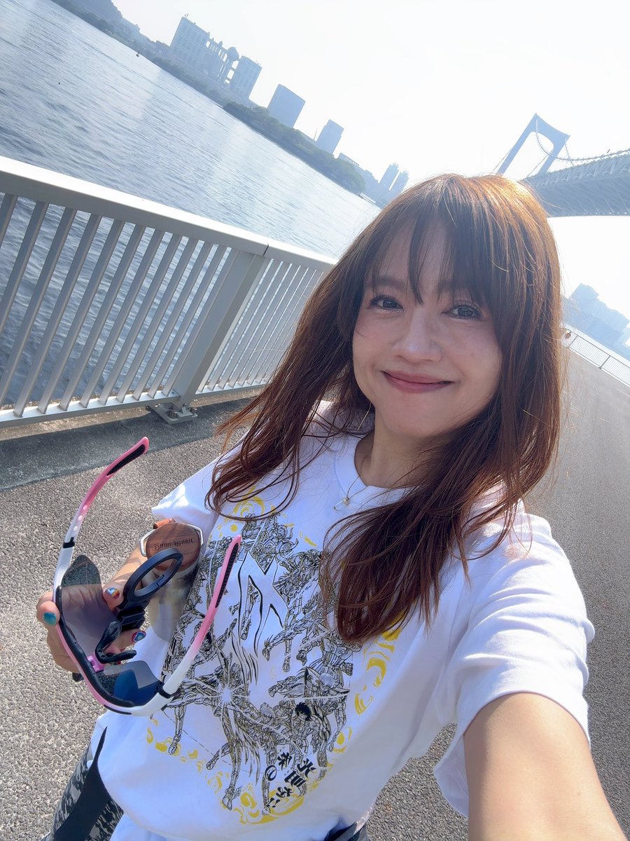 yumimania's tweet photo. おはようございます😊✨
走ってきたよぉ
#聖闘士星矢　Tシャツで✨

今夜5/31北海道のお疲れ様会お知らせできたらなぁと思ってます✨ https://t.co/zhuwSSjTyT