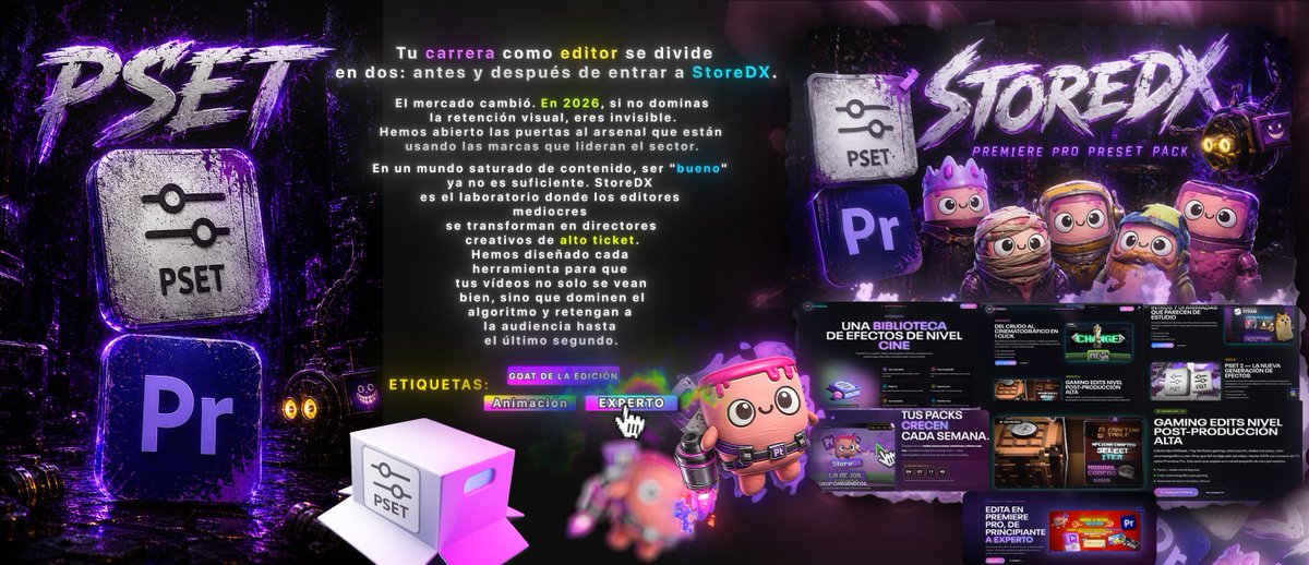SdxOFICIAL's tweet photo. EL MERCADO ESTÁ SATURADO, PERO LA CIMA ESTÁ VACÍA. Con el V1 Ultimate, no solo editas; diseñas una experiencia visual que justifica tarifas de alto nivel. 🔗 Tienda Oficial: https://t.co/yyGZRsQHs7

#EditorLife #FreelanceStrategy #VideoMarketing #StoreDX https://t.co/4mgTHq722l