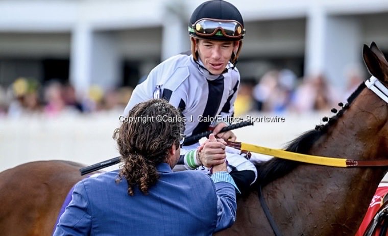 CManchegopr's tweet photo. My Miss Mo (10) ridden by Tyler Gaffalione wins the George E. Mitchell Black-eyed Susan Stakes (Grade 2) at Laurel Park in Laurel, Maryland on May 15, 2026. 

©️Carlos J. Calo/Eclipse Sportswire 2026 https://t.co/lcd4kdYRZM