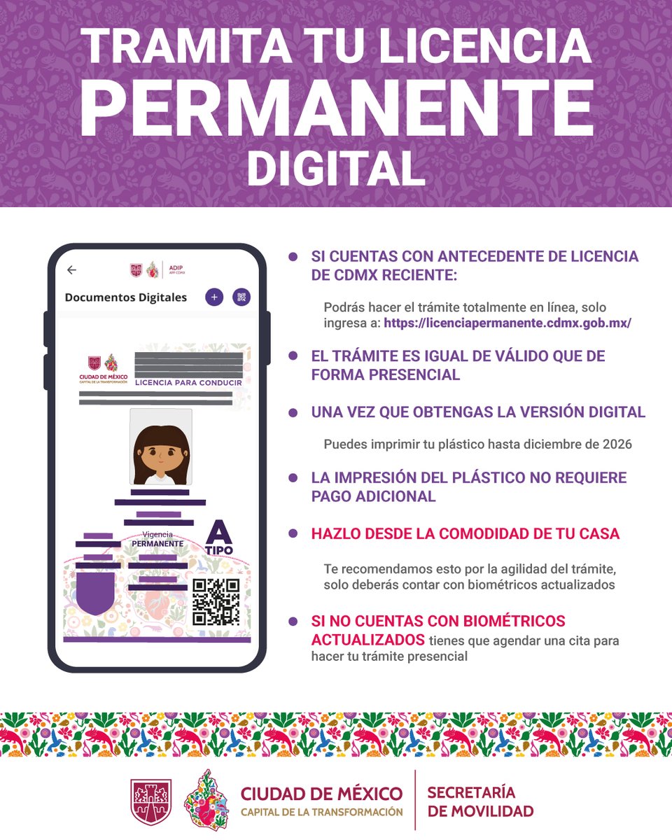 Secretaría de Movilidad CDMX tweet media