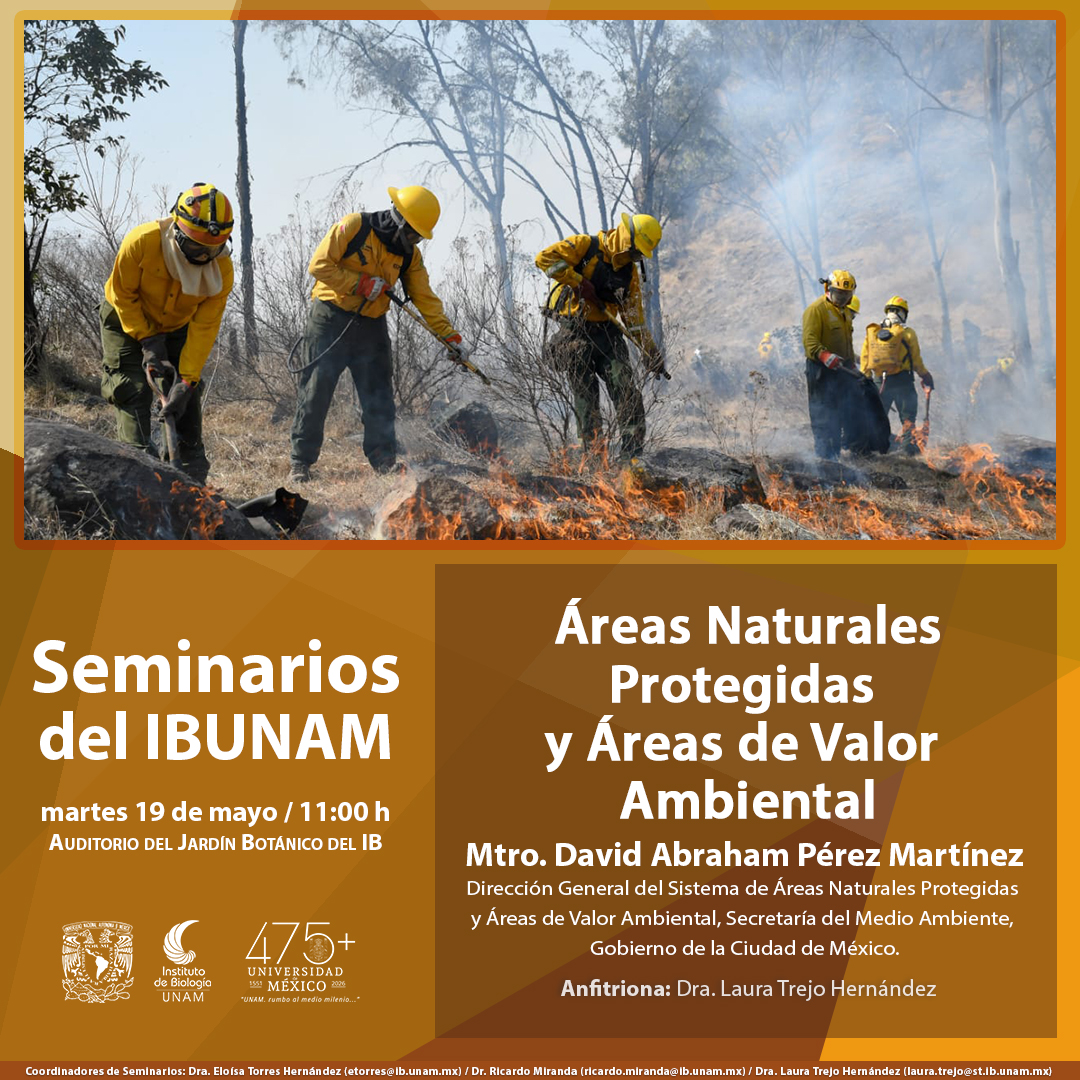 ib_unam's tweet photo. Les esperamos el martes 19 de mayo a las 11:00 h, en el Seminario: "Áreas Naturales Protegidas y Áreas de Valor Ambiental", del Mtro. David Abraham Pérez Martínez. https://t.co/flMC5qEkPL