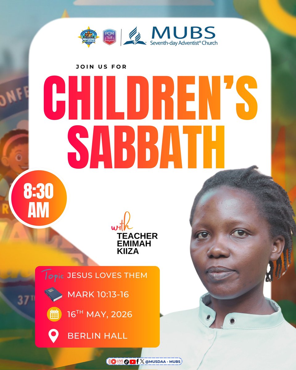Musdaa_Mubs's tweet photo. Small voices, big praises✨ Children’s Sabbath at MUBS! Feel Much Welcome🤗
#ChildrensSabbath #HappySabbath #SabbathBlessings #SabbathDay #HolySabbath https://t.co/bcXu2pDOfe