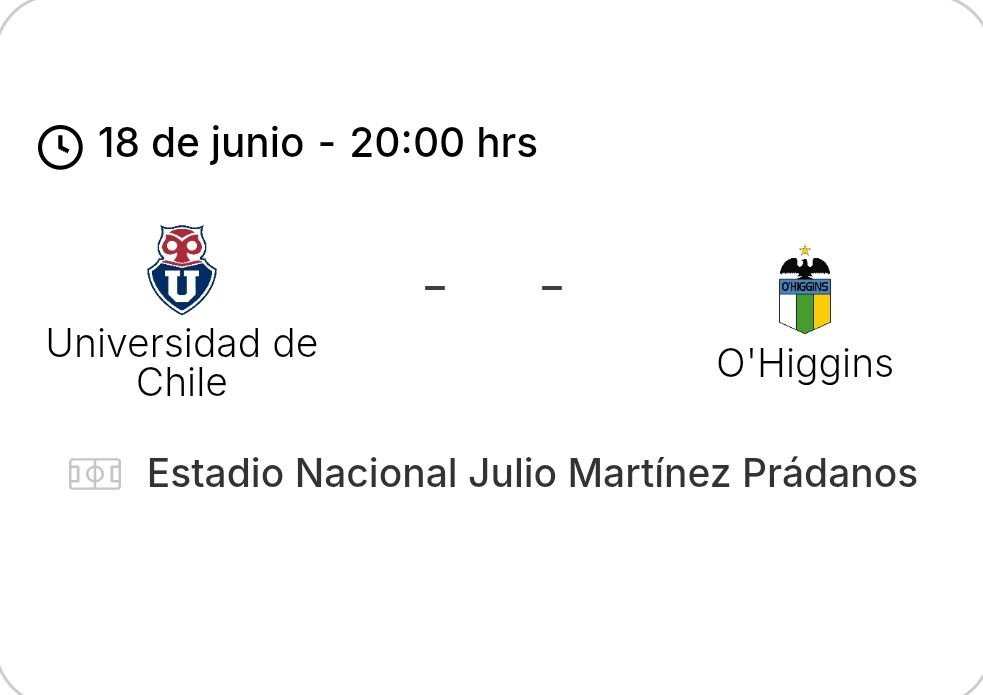 Banderas_az's tweet photo. Nuevamente se ha cambiado la fecha del partido de la U contra O'Higgins por la fecha 13 de la Liga de Primera, ya que ambos lo solicitaron por la cantidad de convocados que iban a tener por la fecha FIFA

#VamosLaU #UdeChile https://t.co/xtSK46GanW