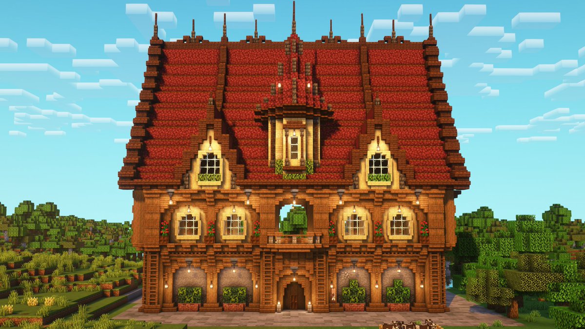 Okazu_Minecraft's tweet photo. ハードコアでこれくらいの建築できるかな？ https://t.co/FTHjtzUTO9