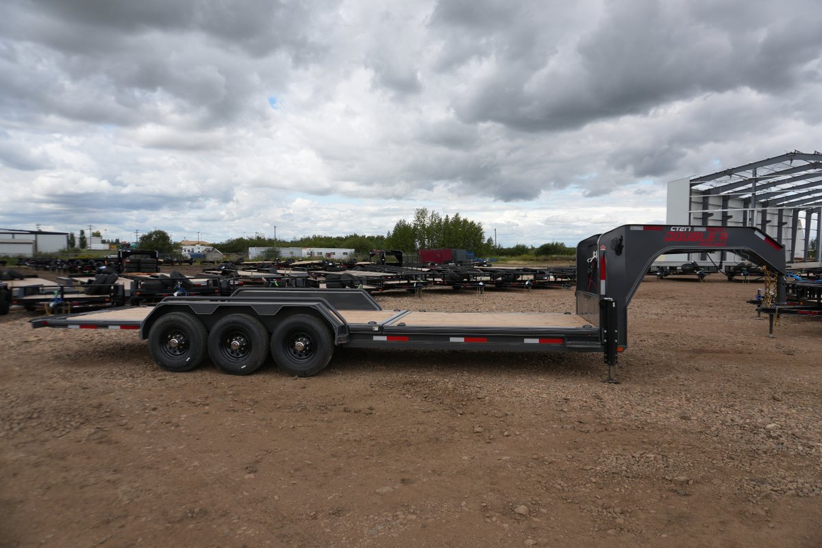 DA_Trailers's tweet photo. The GCT217 Gooseneck Cushion Tilt 😍

- 3:7K Lippert Axles
- Hydraulic Jacks
- Charcoal Grey Powder Coat 
- Engineered Neck
- Pipe Fender Guards
- Step on Auto Latch 

Did we miss anything? 🔥

#DoubleATrailers #CushionTilt #TripleAxle #HydraulicJacks #BuiltTough https://t.co/KNiz0iosLw