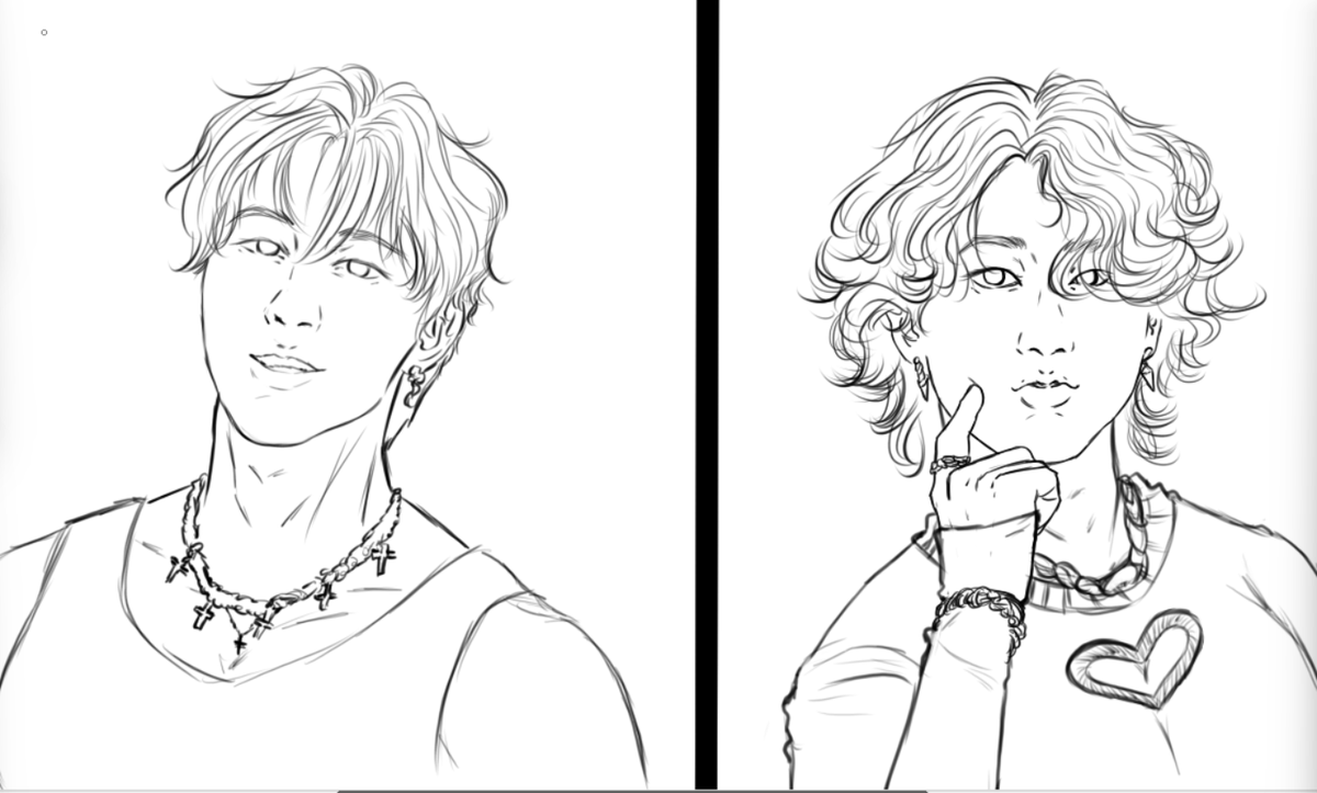 CookieMinmin's tweet photo. I can't believe it's really the same person~ 
JAJAJA <3

#hanjisung #HAN #straykidsfanart #digital_art #opencommissions https://t.co/TcP3SQcKoT