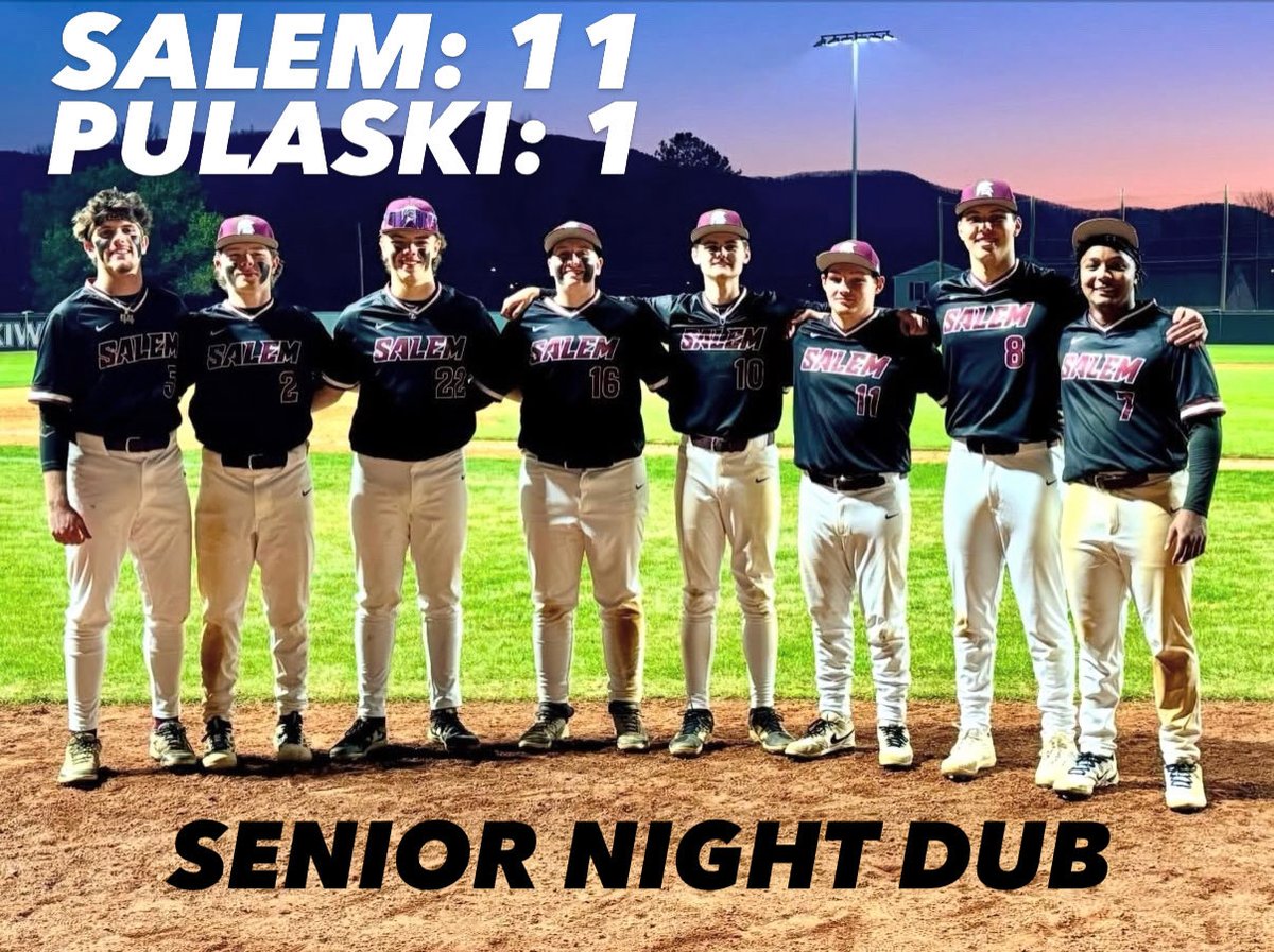 SalemSpartanBB's tweet photo. ⚔️SPARTANS WIN 11-1 OVER PULASKI⚔️
⚾️MASON HALE BROKE THE CAREER STOLEN BASE RECORD (45)! HALE WENT 3-4, 2 2B, 2R, 4RBI, 2SB
⚾️AIDEN POFF TIED THE CAREER HOME RUN RECORD TONIGHT (9)! POFF HIT TWO HOME RUNS TONIGHT! 
⚾️ZACH BOCOCK: 6IP, 7K, COMPLETE GAME!
⚾️JACK STROUD: 2-3, 2R https://t.co/Fy16yi264H