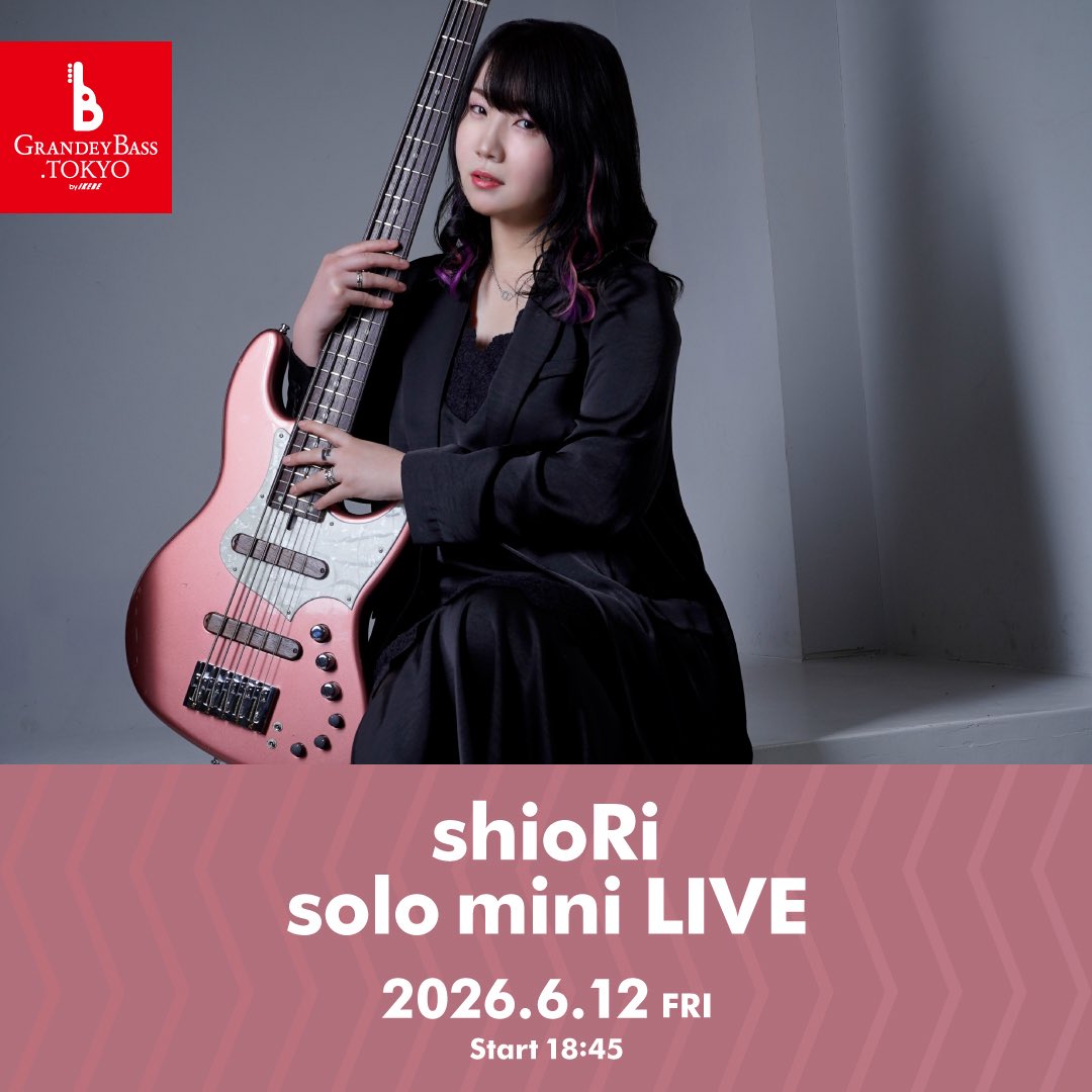 shioRi1011bass's tweet photo. ◤ 受付開始🎫  ◢

shioRi solo mini LIVE
6月12日(金)18:45
グランディベース東京

直筆サイン入りステッカーつきチケット
¥3,300
https://t.co/5GktApHSdU

先着順、整理番号の入場！
数に限りもあるのでお早目に⚡️

トークを交えながらオリジナル曲&amp;名曲のカバー演奏をお届けします！ https://t.co/oqfq0hxZdt