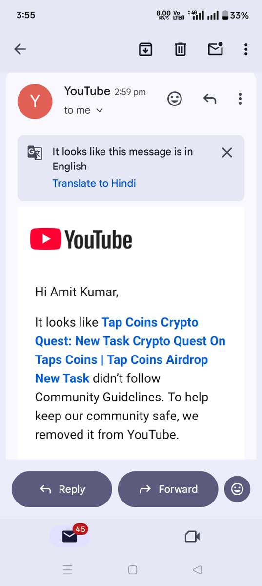 digiamitstudio's tweet photo. Dear @TeamYouTube,

My channel was terminated after an informational Tap Coins update video. I did not promote scams or guaranteed earnings. Please review my appeal and channel manually.

Channel: https://t.co/gt5qHIyv9s

Thank you. #YouTubeCreators https://t.co/KfbsrbTrE4