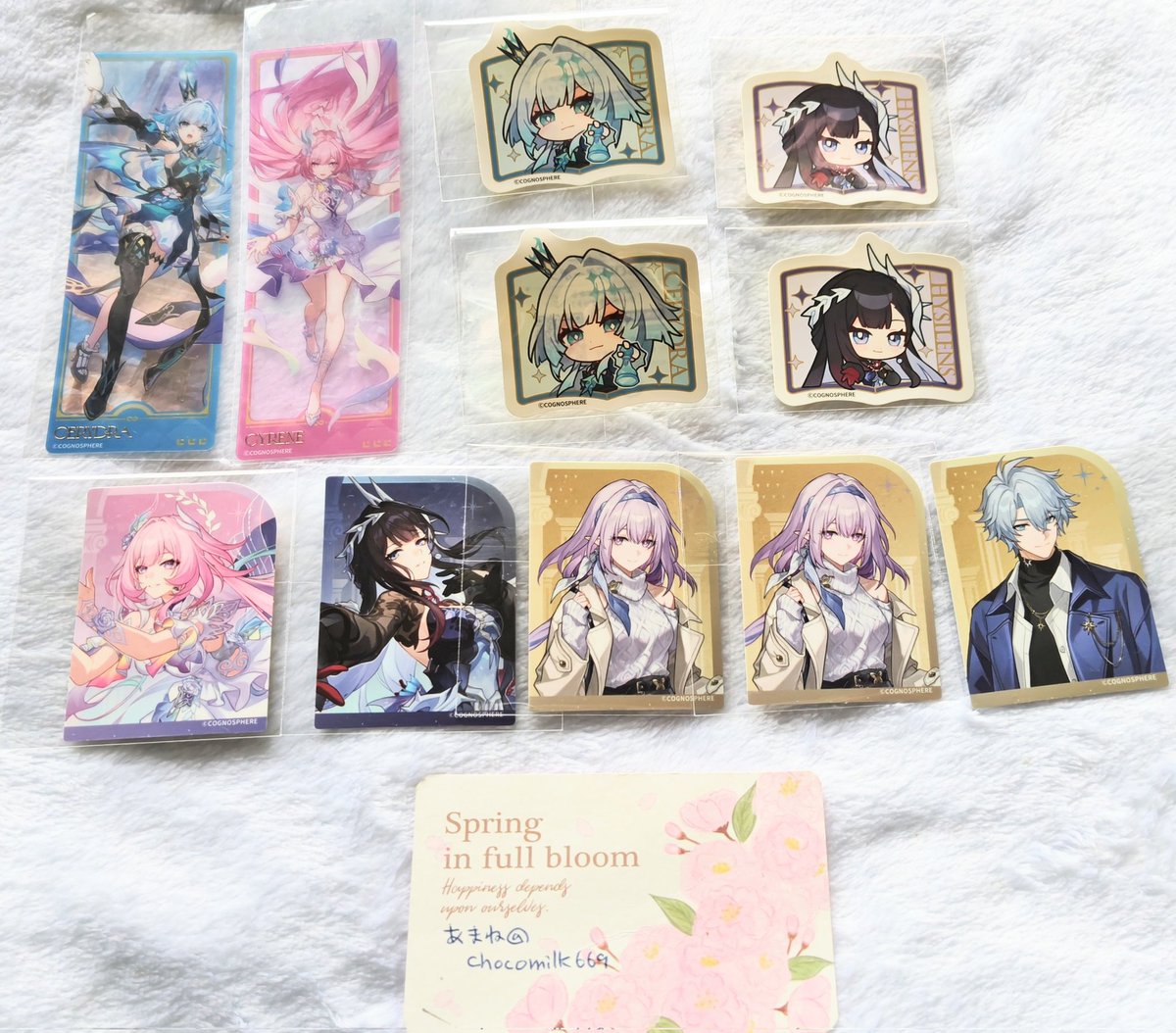 chocomilk669's tweet photo. @no_TL 【交換】崩壊スターレイル スタレ スシロー ピック クリアしおり ステッカー 黄金の一皿

(譲) ケリュドラ キュレネ セイレンス キャストリス ファイノン シークレット

(求) ファイノン アナイクス キャストリス ヒアンシー

郵送希望。求は画像をご確認ください。よろしくお願い致します。 https://t.co/i8n1NG57Ax