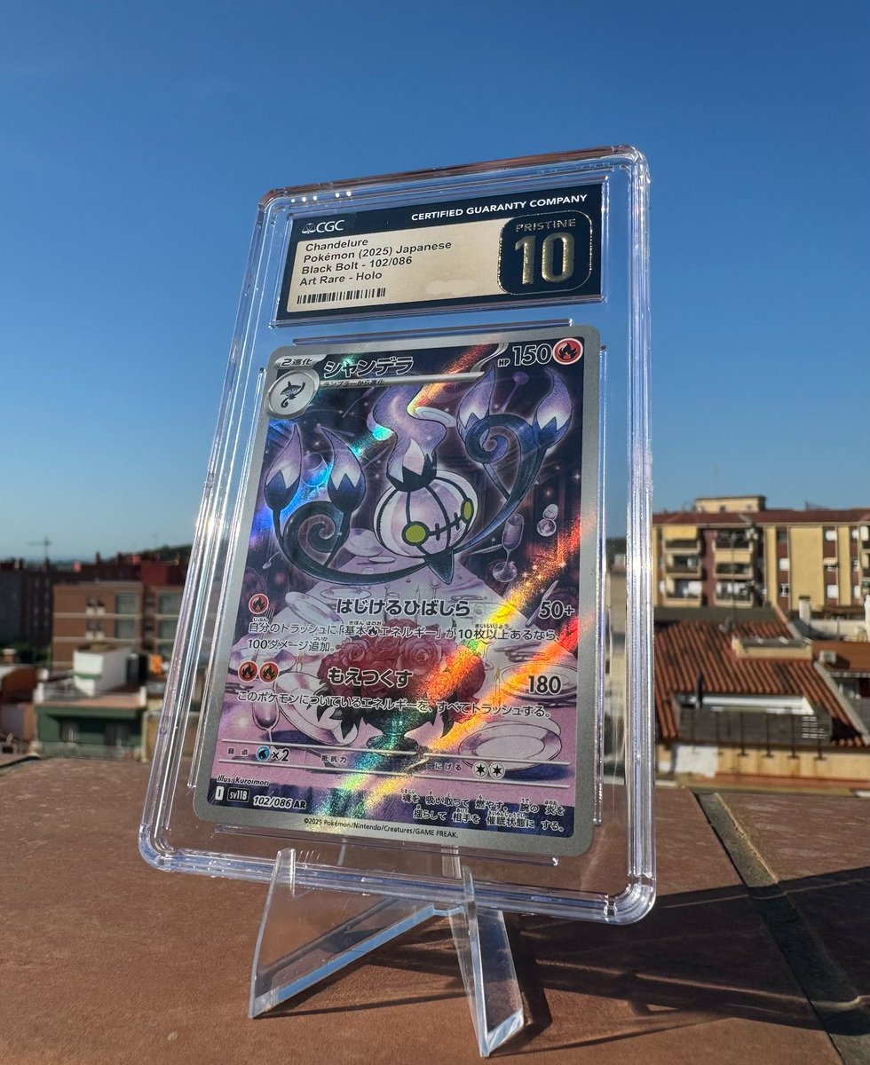 ZephirZe's tweet photo. SEGUNDO PEPINO

CGC 10 Pristine de Chandelure Black Bolt 🔥🔥 https://t.co/u2E9gaLwzg
