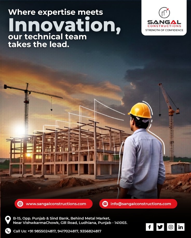 sangalconst's tweet photo. Innovation meets precision at Sangal Constructions. From industrial to residential projects, our expert team delivers safe, modern, and reliable construction solutions with engineering excellence. Building stronger futures with trust &amp; quality.

#SangalConstructions https://t.co/Bof8fwL895