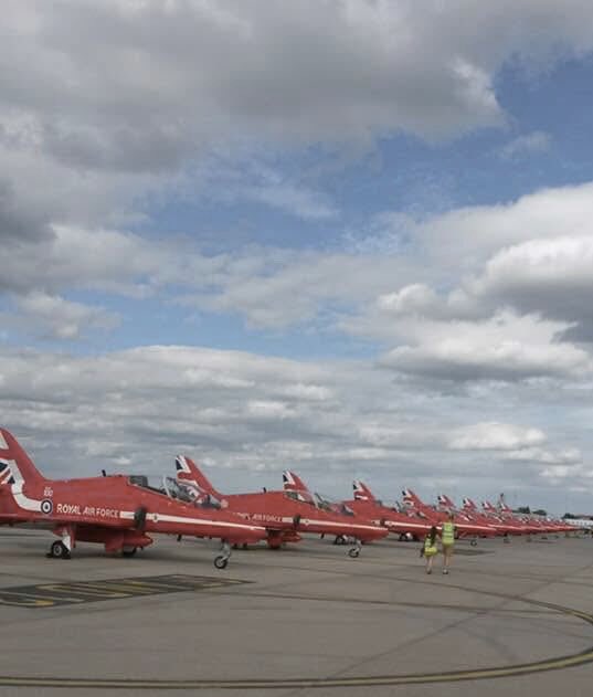 NJTjust's tweet photo. The Red Arrows will fly with just seven aircraft rather than nine for the majority of displays 
I think we know where this is going 
Flypast over RAF Marham including Red 10
Red Arrows at Norwich Airport 
Red Arrows over our House Old Buckenham Air Show https://t.co/sp7D3zaUMg
