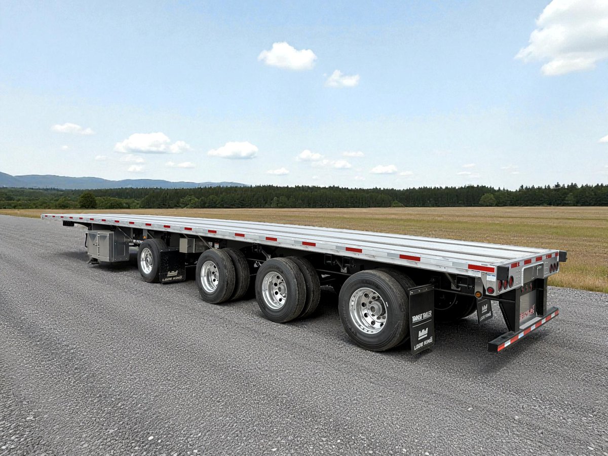 TransitTrailer's tweet photo. 🚨 NEW LODE KING QUAD AXLE PLATFORMS — IN STOCK NOW! 🚨
Built for operators who demand durability, performance, and long-term value. The Lode King Quad Axle Platform delivers premium features, dependable construction, and payload efficiency — all at a price that makes sense. 💪
👉 FEATURED SPECS:
✔️ 53’ aluminum/steel platform
✔️ Aluminum deck with (4) wood nailers
✔️ Hendrickson suspension with IMT steerable lift
✔️ Coil package
✔️ 24” stake pocket spacing
✔️ Sliding winches
✔️ Chain pull-outs
✔️ Rear dunnage box
✔️ (1) Aluminum tool box
✔️ Michelin tires with aluminum wheels
Whether you’re hauling steel, building materials, or heavy freight, these platforms are engineered to perform and built to last.
💥 Premium features. Proven durability. Exceptional value.
📞 Call us today: 1-877-995-5999
📧 hello@transittrailer.com
🌐 https://t.co/3gFa8dzQyE
