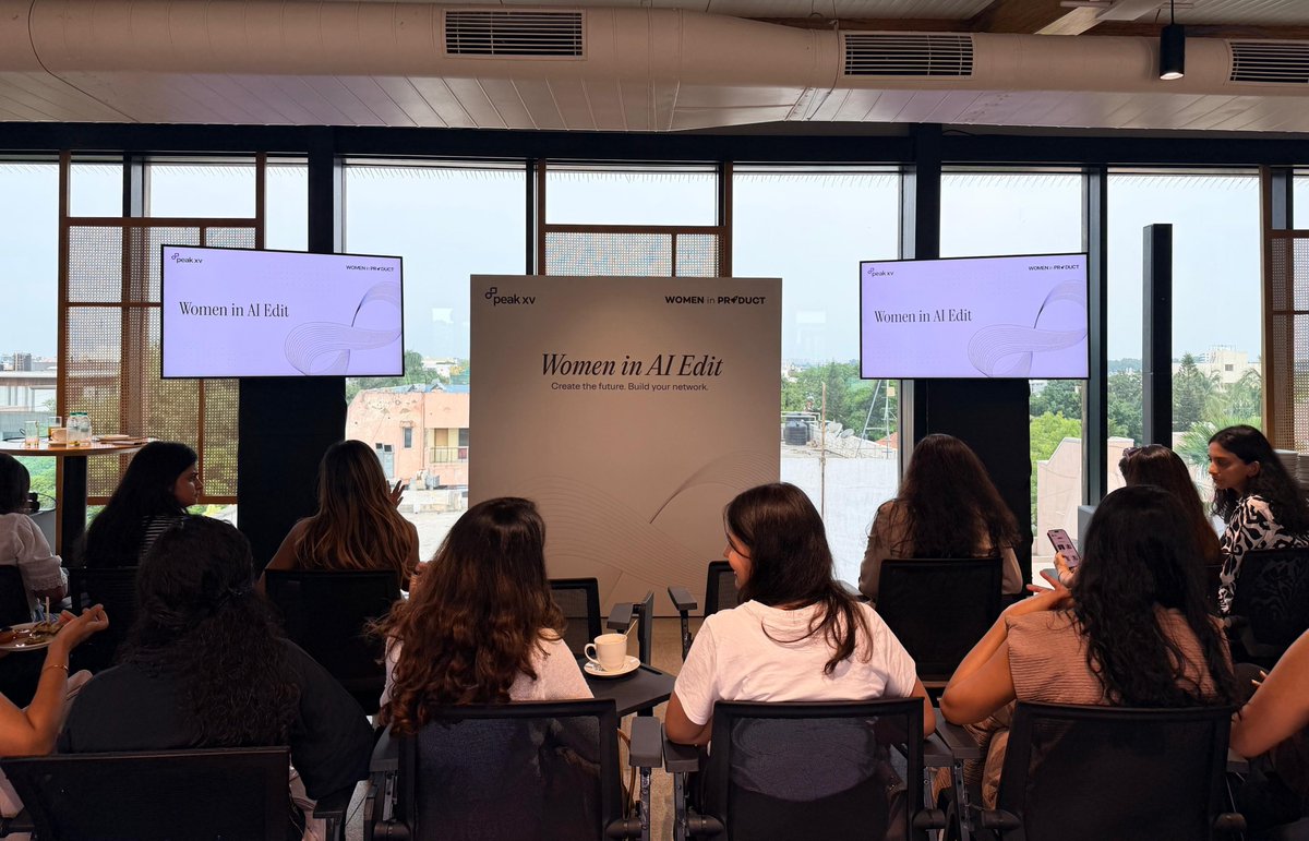 peakxvpartners's tweet photo. Our goal today is simple: create a thoughtful room of people building at the AI frontier. Kicking off an evening with exceptional women founders, operators, and builders.

Coming up: deep dive sessions on building tools that solve real problems, practical AI workflows + PM systems, founder journeys, frontier AI experimentation, and the bets that will define the next decade.

We’ll be sharing notes, ideas, and moments from the room as we go along. Stay tuned.

#WomenInAIEdit @TheProductfolks