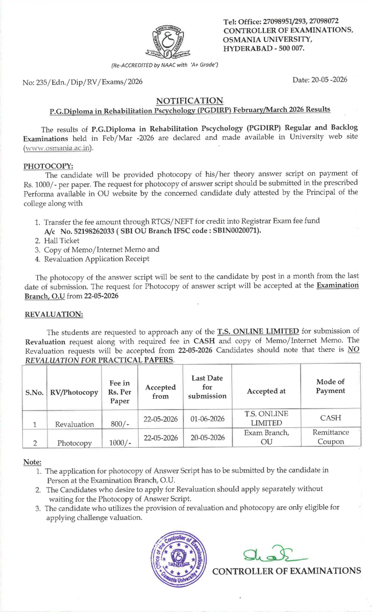 Osmania University tweet media