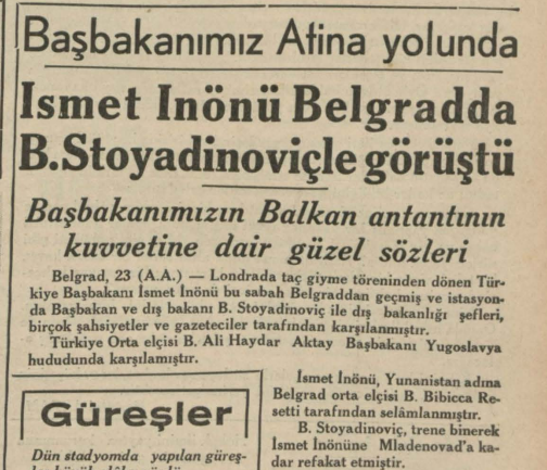 trleadervisit's tweet photo. 23 Mayıs 1937: Belgrad'a giden Başbakan İsmet İnönü, Yugoslavya Başbakanı Milan Stojadinović ile görüştü. #tarihtebugün https://t.co/2574sY2Ttx