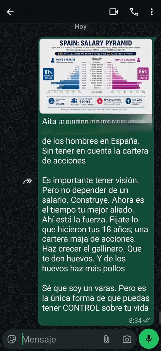 iparatx's tweet photo. "Es la única manera que tengas control sobre tu vida"

Enseñanzas como padre a mi hijo. Me he ayudado de una grafica via @IcariaCap

18 años y deja atrás la etapa escolar. El tiempo es el mayor activo y aliado que tiene

Su pequeña cartera de acciones; la palanca

#Iparchat https://t.co/56dEyfjQjS