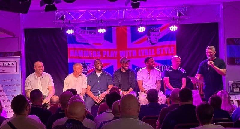 E13Events's tweet photo. Thanks to everyone who attended our 2006 cup final reunion a really fun event. 
@jimmywalker001 thank you to the guests. 
@jimmywalker001 
@konch3 
@TheDeanAshton 

next year it will be the 3rd part of the trilogy with the GREAT ESCAPE let’s hope tomorrow we can pull off another. https://t.co/Yclyj01opg