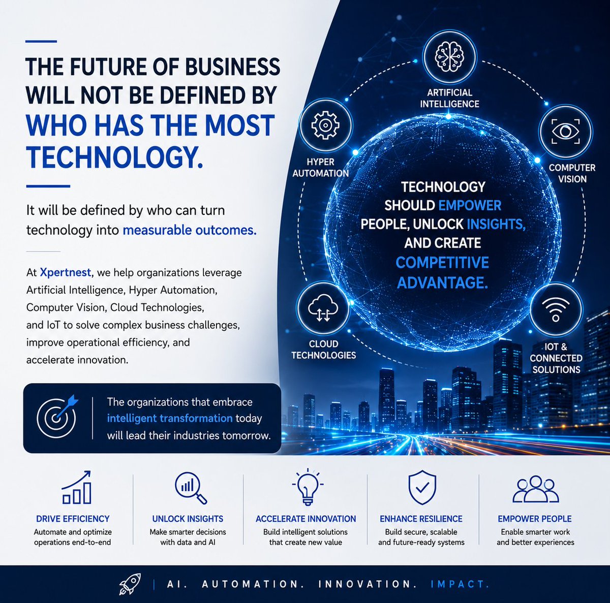 Xpertnest's tweet photo. The future of business will not be defined by who has the most technology.
It will be defined by who can turn technology into measurable outcomes. https://t.co/BrGRgUxjm3