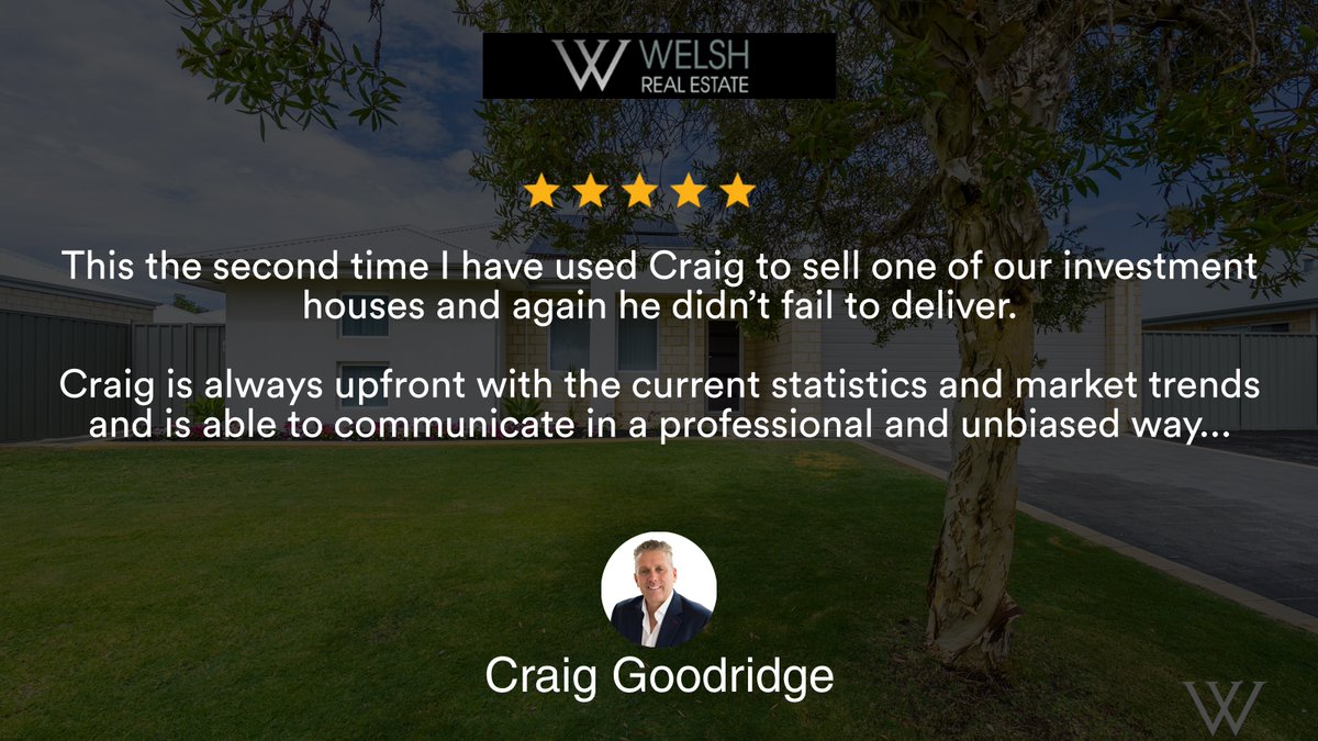 WelshRealEstate's tweet photo. Our agent’s latest RateMyAgent review in Coodanup

https://t.co/CIDVdmwc8J

...
#ratemyagent #realestate #WELSH_Real_Estate https://t.co/ItkHNWhfnG