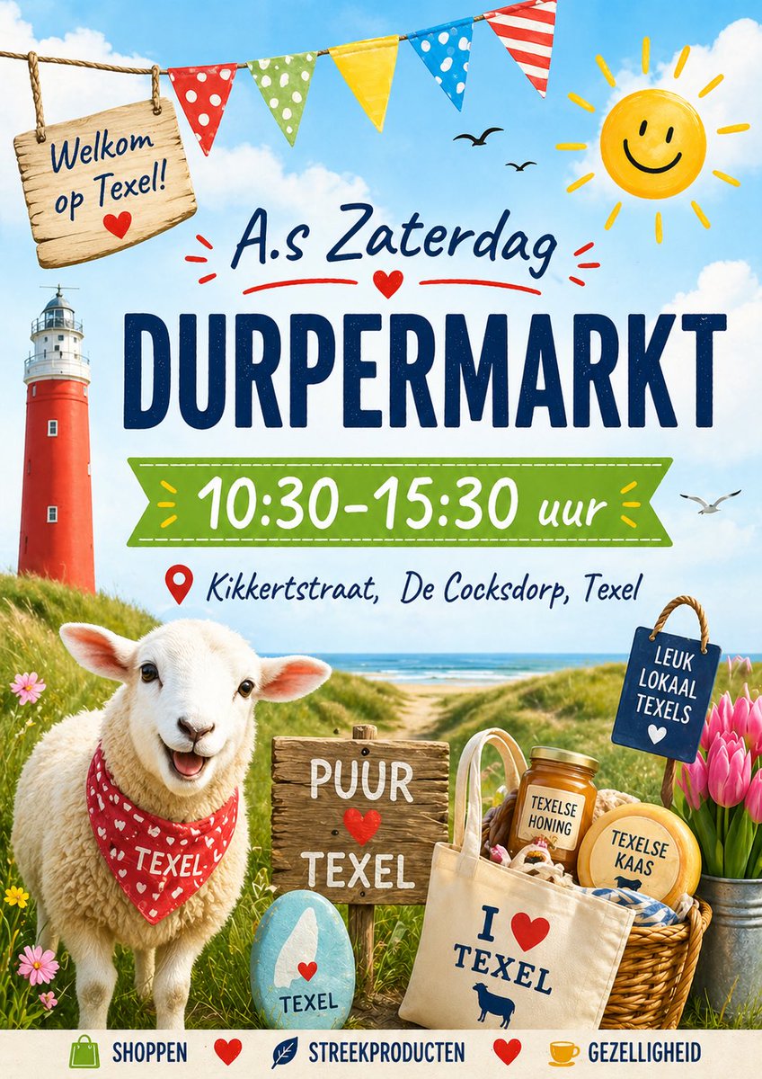 sabjetex's tweet photo. #Vandaag #Zaterdag #Markt tijdens #Pinksteren in de #Cocksdorp op #Texel #entree #Gratis https://t.co/Yv0rNuuemD