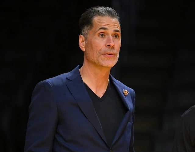 PurpGoldLakers's tweet photo. "The archetype of the roster that we want is going to be retrofitted around Luka and the things he needs. Clearly, he's that leader and player for the future that we want to build the right way around."

Rob Pelinka on the Lakers' offseason vision being centered around Luka Doncic.

(https://t.co/V3Zro3IPk1)