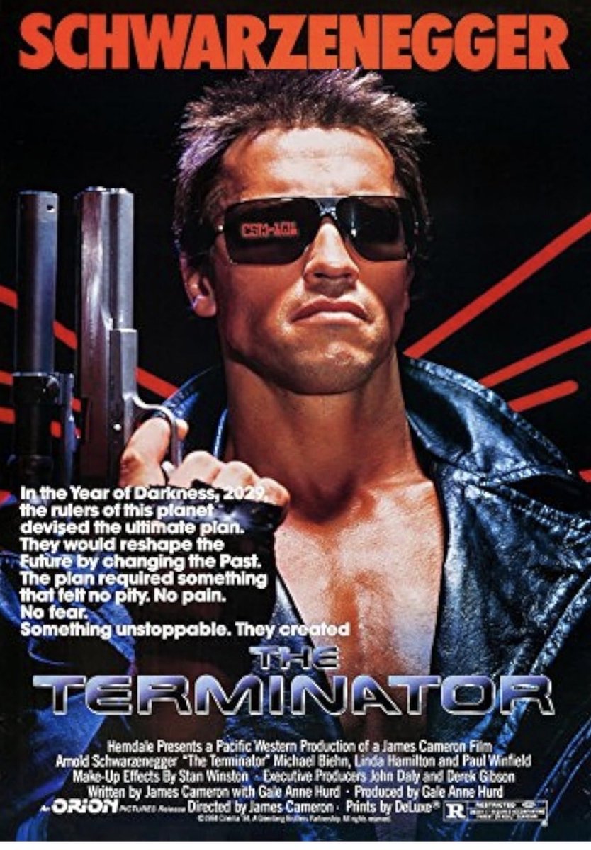 NeverendingWL's tweet photo. One of the most iconic film posters of all time. #TheTerminator 

Seeing this on a video shop wall immediately gave the place some gravitas.

Now it showcases…..how good an actor Arnold Schwarzenegger actually was. https://t.co/EelhsGcFJu