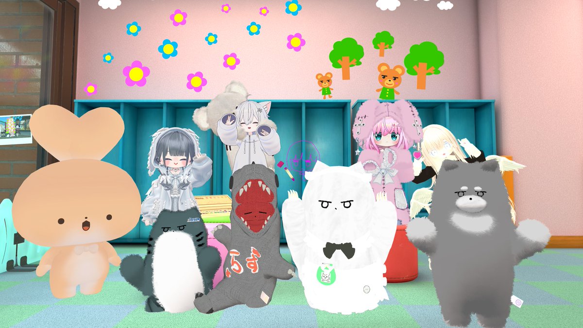 GirlsGroup_vrc's tweet photo. VRChat女子会ご参加ありがとうございました♥ 
みんなのちびかわ改変可愛かった～！！！

来月の2部は【梅雨改変】です
次回もお待ちしております☂️
#VRChat #VRChatイベント #VRChat女子会 https://t.co/976mxYB4Sa