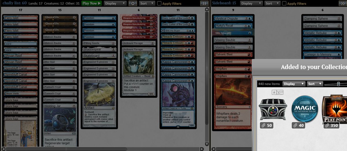 Arcbound_Papi's tweet photo. Lost in the Finals of the Modern Chally on Izzet Affinity / Decklist in Description https://t.co/QHpnqrPYvb
