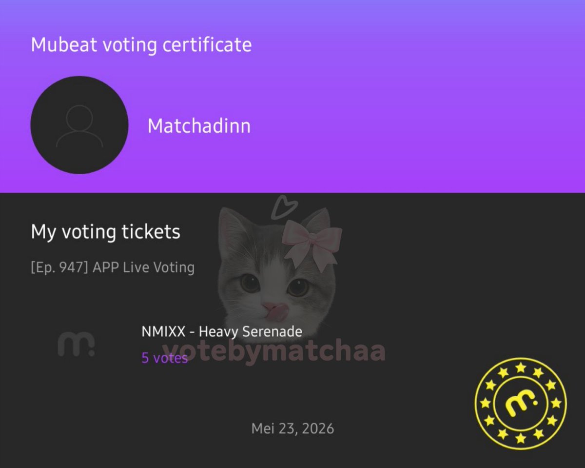Votebymatcha tweet media