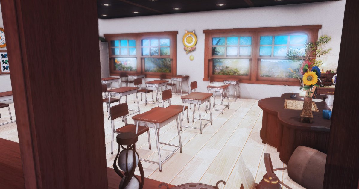 vstudioffxiv's tweet photo. First Update - this set has been moved from the mainbuild and into Room1 

The Piano Room set has been retired, Now it the Classroom with a new upgrades from when it was in the mainbuild resides! https://t.co/yw6HPuqdzE