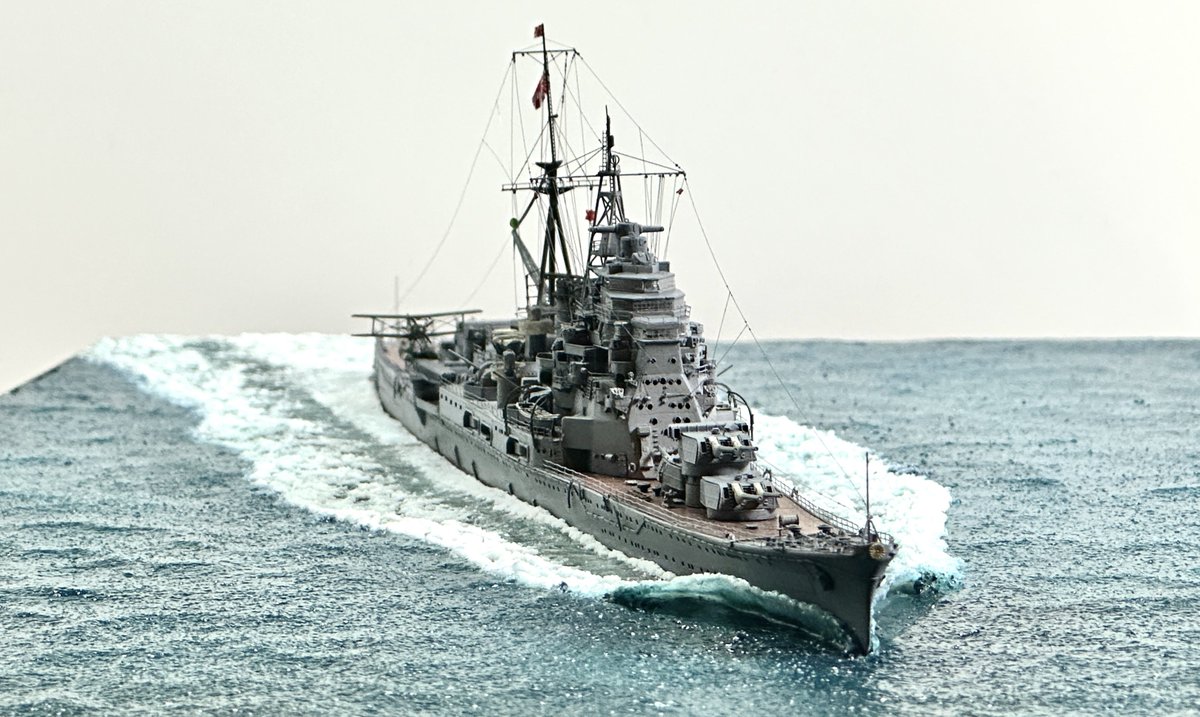 山科海軍工廠@1/350 アオシマ『鳥海』建造中 tweet media