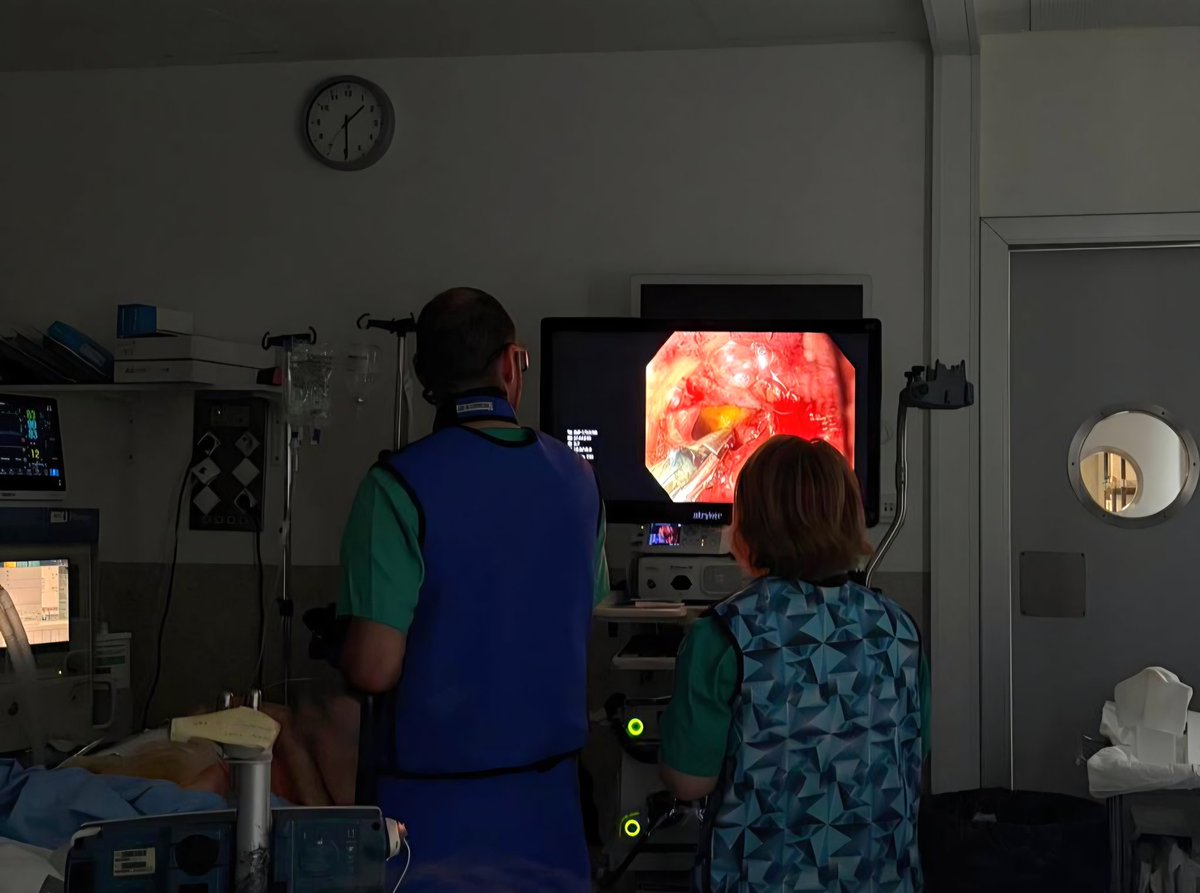 pablolcina's tweet photo. Coordinación con enfermería para liberar clip Ovesco en perforación duodenal 🤜🤛 @GVAhgandia https://t.co/2rt8jlogJv