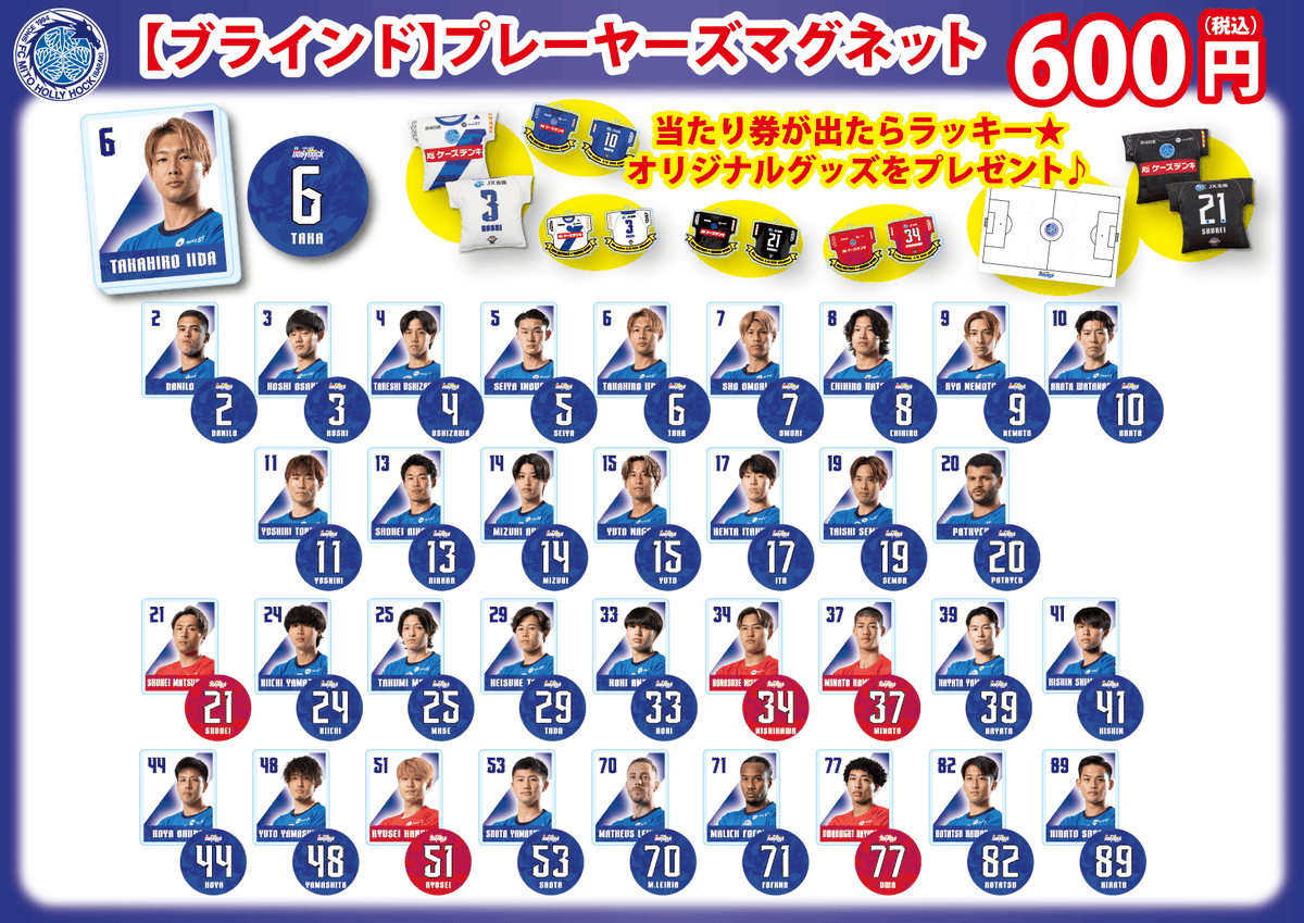 【まとめ売り】水戸ホーリーホック ガチャガチャ 17点セット 0524川崎戦 グッズ追加情報✨ ＼ 🐉【当たり券つき】プレーヤーズ