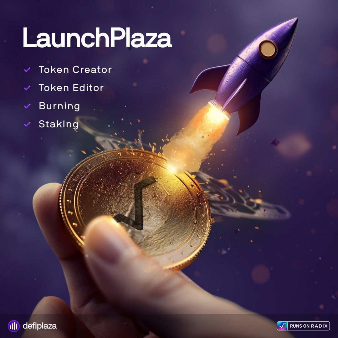 DefiPlaza's tweet photo. Launch the next big hit on LaunchPlaza 🚀 https://t.co/QnBVmaWQce