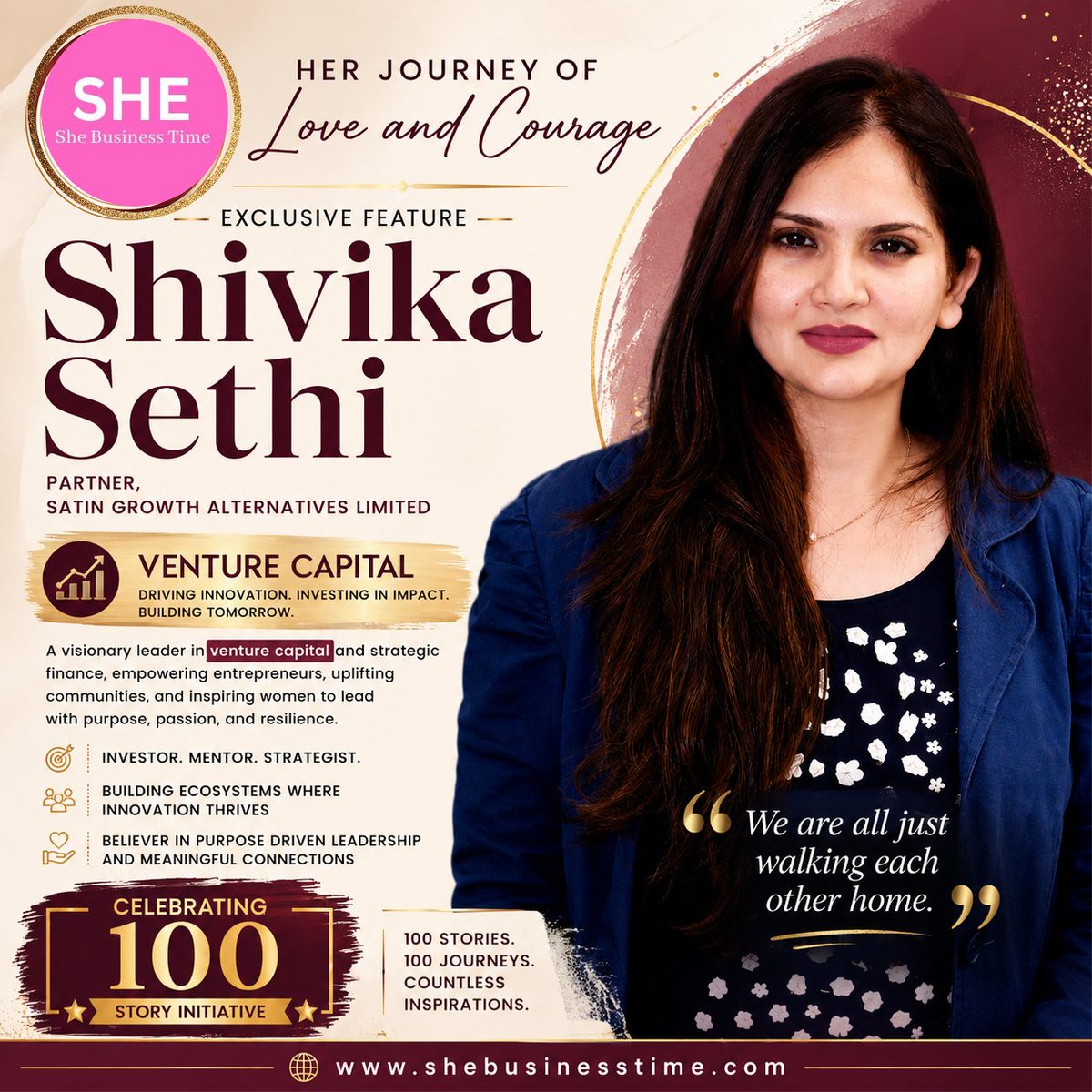 SheBusiness1's tweet photo. A visionary in Venture Capital &amp; Strategic Finance, Shivika Sethi continues to empower innovation, entrepreneurs, and meaningful change through fearless leadership.
 Celebrating our #100StoryInitiative Read her inspiring story  https://t.co/FfhIb2ECjc
 #VentureCapital  #Startup https://t.co/wdl5ZhfWiK