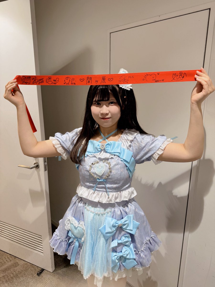再販★水色チェック×セサミ★  ハンドメイド　リバーシブル　スタイ 関ヶ原🔥🔥🔥🔥🔥🔥🔥 🎁入場特典🎁 ・全員サイン入りはちまき ・2s