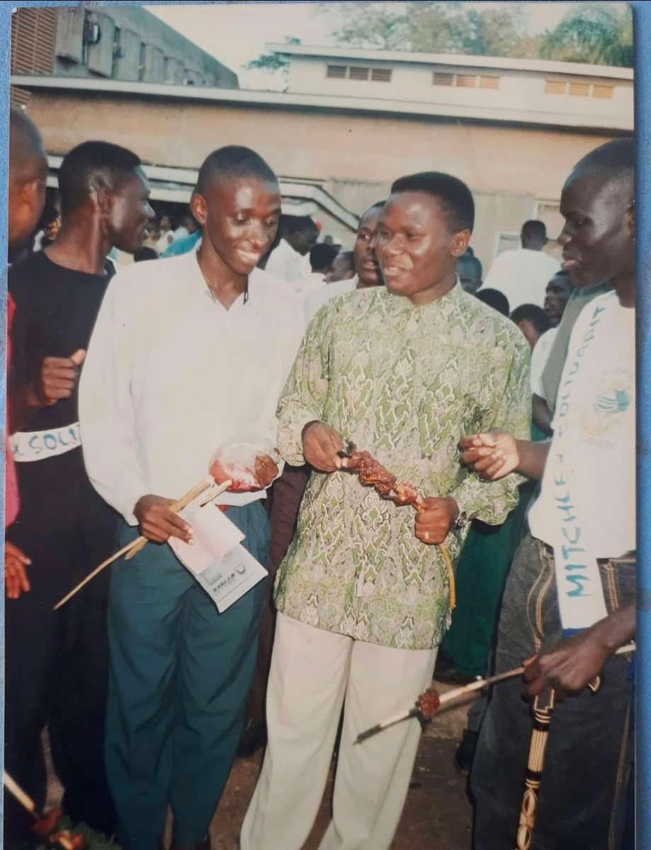 j_mucunguzi's tweet photo. To all ancestors, alumni, current students and residents, and wellwishers of Mitchellex Solidarity of Mitchell+CCE/Complex Halls @Makerere University. 
Here is a grand reunion not to miss. 
June 5th, 2026 at Mitchell Hall. 
Chief ancestor @norbertmao, here is from the archives of bull roasting in 1998. Let us do it again. My kasuku notebook was at hand to record that history.  For details, contact Complex Chairlady, Latifah on 0740590796