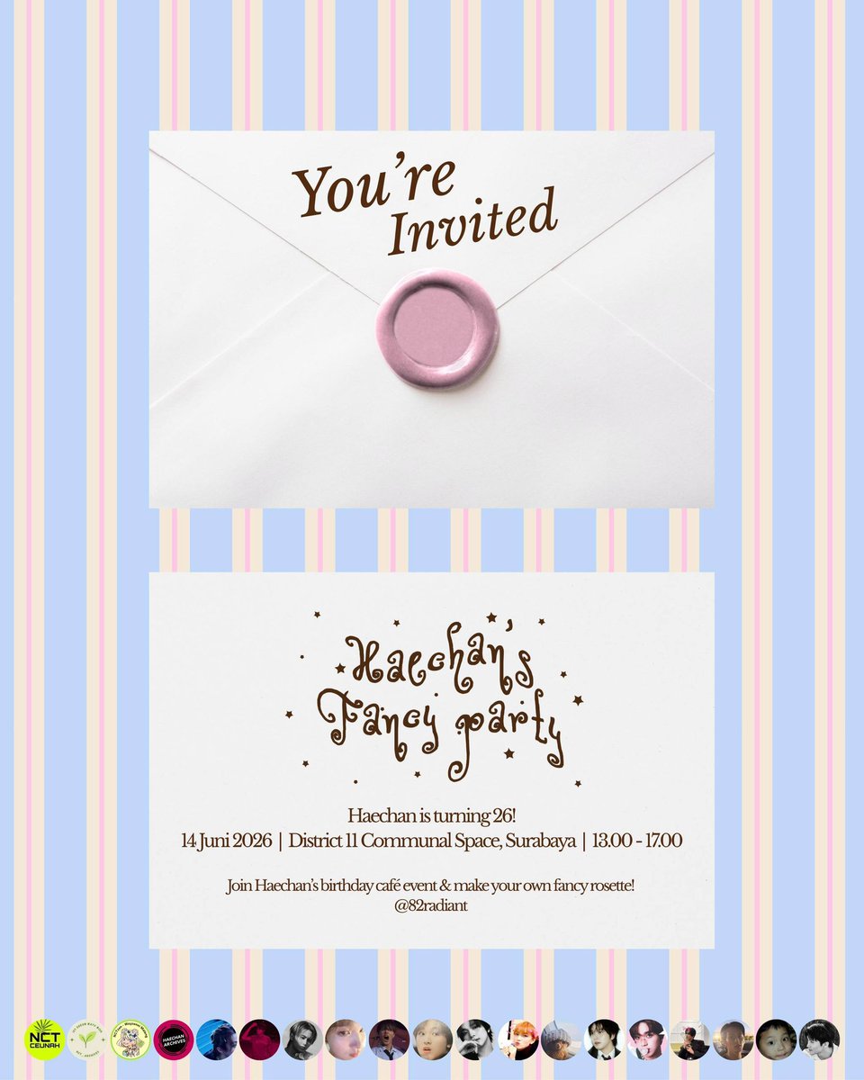 82radiant's tweet photo. ─ TICKET ALERT!

⤿ link for rsvp:
⋆. 𐙚˚࿔ 𝐇𝐚𝐞𝐜𝐡𝐚𝐧’𝐬 𝐅𝐚𝐧𝐜𝐲 𝐏𝐚𝐫𝐭𝐲 𝜗𝜚˚⋆

🔗  https://t.co/TOb6RFalcv  

🪅Ready to step into something fancy?
Limited slots only!!🪄

#HAECHANSFANCYPARTY
#HAPPYHAECHANDAY 
#해찬 #HAECHAN https://t.co/32mfn1ASSE