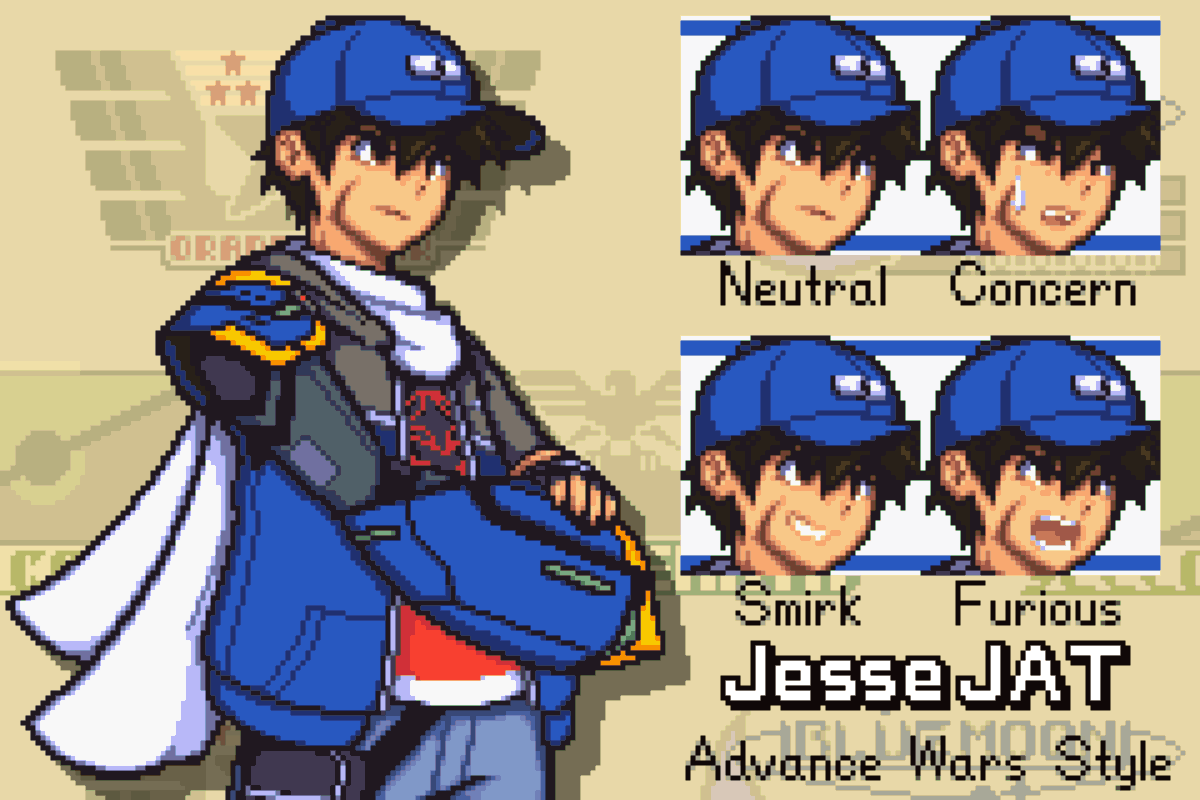 Jesse_JAT's tweet photo. slight fixes on the Advance Wars Style Pixel Art of Jesse and Josie
- On the left arm of Jesse were looking abit off and missing his Elbow Pad, which were now fixed here
- Slightly fixed on the chin part for Josie
#rkgk #pixelart #γγγη΅΅ #OC #OCArt #DrawJAT #artstyle https://t.co/NYrkkVUuWO