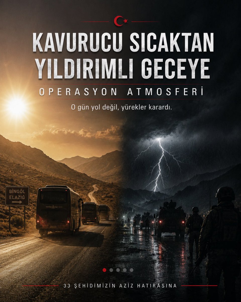 BingolMay's tweet photo. 24 Mayıs 1993…🇹🇷🇹🇷🇹🇷🇹🇷🇹🇷🇹🇷🇹🇷🇹🇷🇹🇷🇹🇷🇹🇷🇹🇷
Bingöl–Elazığ yolunda, silahsız ve savunmasız 33 Mehmetçiğimiz kalleşçe şehit edildi.

Aradan 33 yıl geçti.
Ama o günün acısı da, ihaneti de, toprağa düşen evlatlarımızın aziz hatırası da unutulmadı. https://t.co/MM2s0F0lJ4