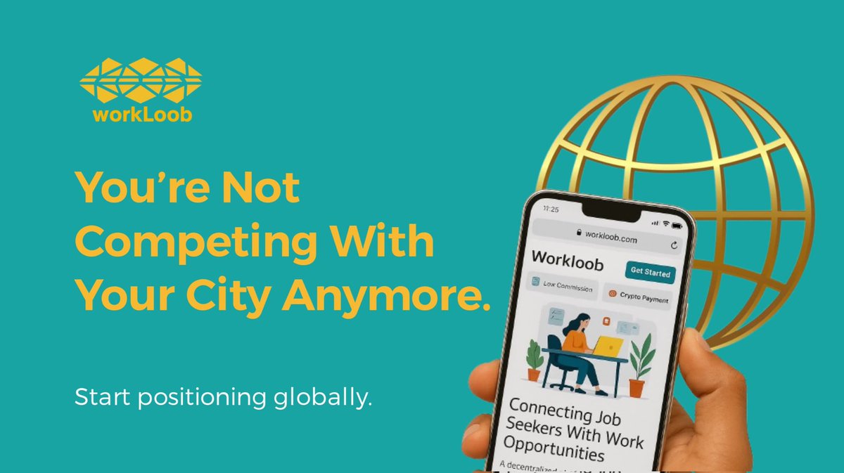 WorkloobGlobal's tweet photo. Your talent is bigger than your location.
Workloob helps you connect with opportunities beyond your city, beyond your country, and beyond limits🌍 https://t.co/lROu2M8ydA