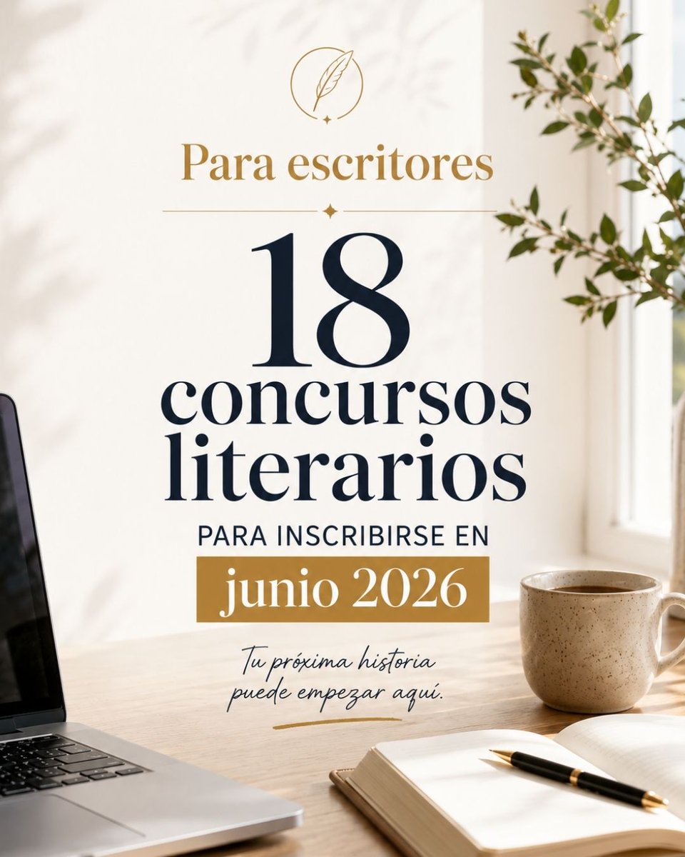 ServEditorial's tweet photo. ✏️Para #escritores

Si estás escribiendo #novela, relato, ensayo, #poesía o cuento, aquí tienes concursos literarios para participar en junio de 2026

Oportunidades reales con premios, visibilidad y, en algunos casos, publicación

💥https://t.co/s4qmz4yNrU

#concursosliterarios https://t.co/Rd5kzUpgFh