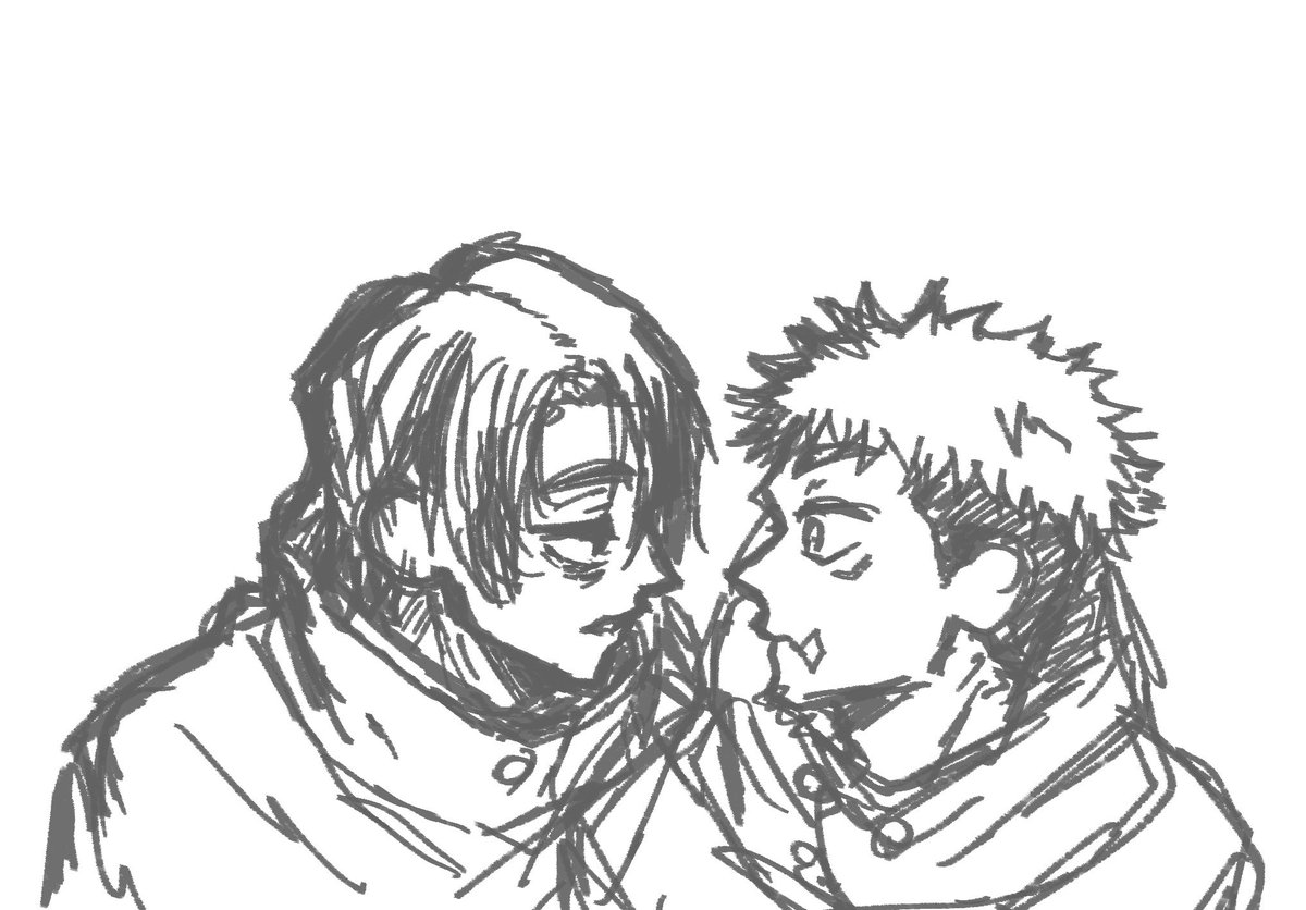 ラフ→下書き→モノクロ+カラー(※乙虎)

下書きが1番雰囲気いいな…🤔 