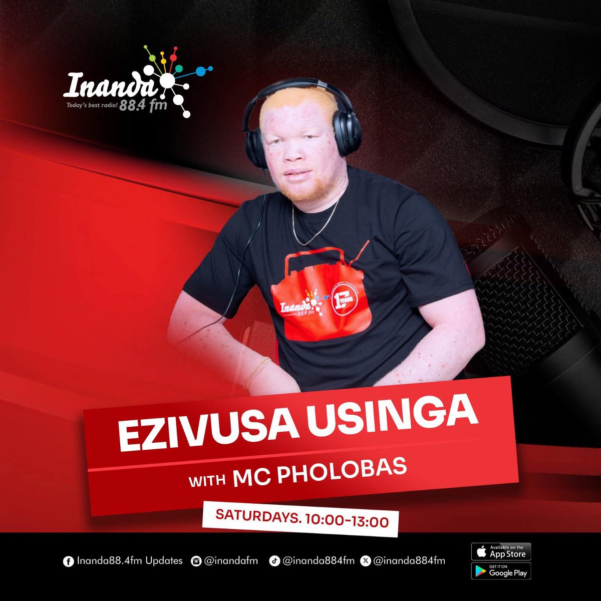 inanda884fm's tweet photo. EZIVUSA USINGA 10h00 to 13h00 no- @MC_Pholobas 
.
.....UMCULO KAMASKANDI UMCULO OHAMBA NEGAZI.... ASTHEMBE UYAPHILA MLALELI.... AWUDONSE OSHEBA UHLELO NABO , BABIZE BONKE!!!
.
#Xhumana_Nathi
WhatsApp : 068 764 9969
StreamUsOnline : https://t.co/1EEkl7xhbP https://t.co/YX99yNxj4n